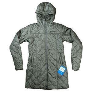 Columbia Copper Crest Quilted Puffer Jacket Heavy Green Hooded Size X Small